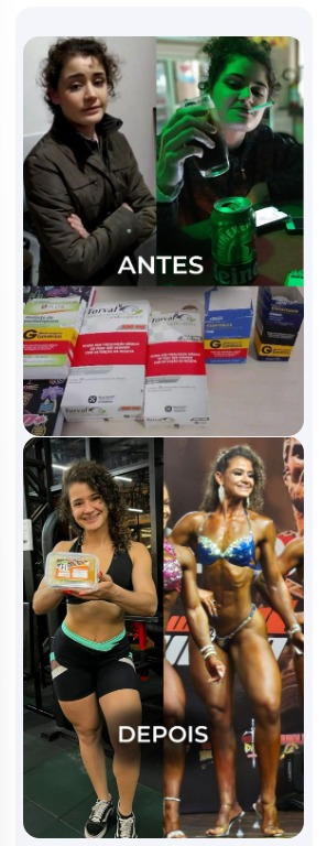 Transformação corporal antes e depois